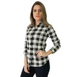 Camisa Xadrez Feminina Preto e Branco