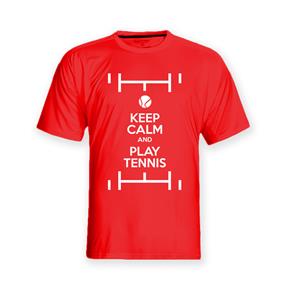 Camiseta Keep Calm And Play Tennis - M - Vermelho