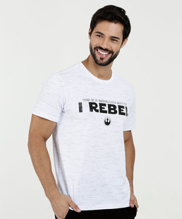 Camiseta Masculina Estampa Star Wars Manga Curta Disney