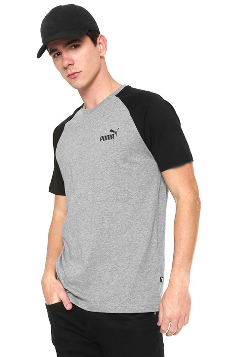 Camiseta Puma Raglan Cinza