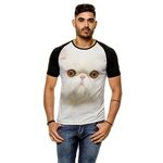 Camiseta Raglan Gato Persa Masculina