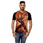 Camiseta Raglan Mortal Kombat Scorpion Masculina