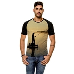 Camiseta Raglan Pesca Esportiva Sunset Masculina