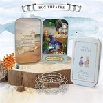 Campo engraçado Notas de madeira DIY Handmade Box Theater Dollhouse Miniature Box 3D bonito Mini Doll House montar kits de presente Brinquedos Felt artware