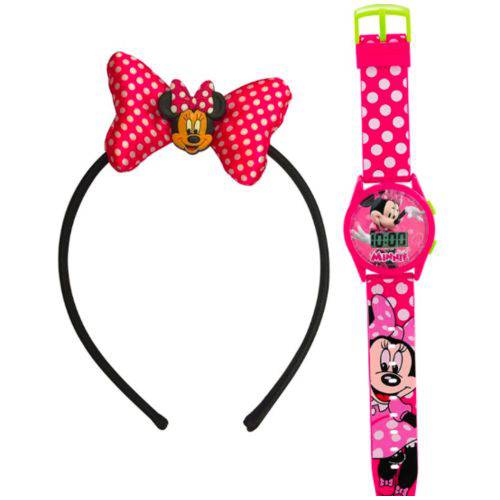 CANDIDE - Kit Meigo da Minnie Tiara + Relógio Digital - 7238