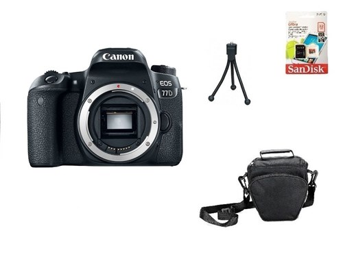 Canon 77D Aps-C 24.2Mp Wifi (Corpo) + 32Gb + Bolsa + Tripé