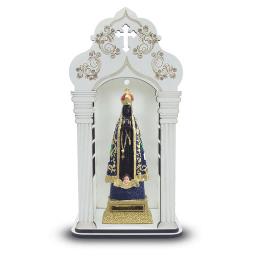 Capela com Imagem Nossa Senhora Aparecida (21cm) - Inquebráv