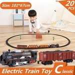 Trilho de Corrida Elétrica Car Crianças Track Train Modelo Brinquedo Bebê trem Ferroviário Corrida Transporte Estrada Construção Slot Conjuntos Brinquedos Kid