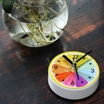 Casa Limão Design Sucção Relógio Relógio De Parede Tempo Alimentado Por Bateria Colorido