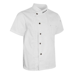 Casacos De Chef Unisex Casaco Mangas Curtas Camisa Uniformes De Cozinha L Branco