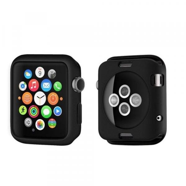 Case Flexível Gel Proteção Apple Watch 1 2 3 44Mm Preto - 4life