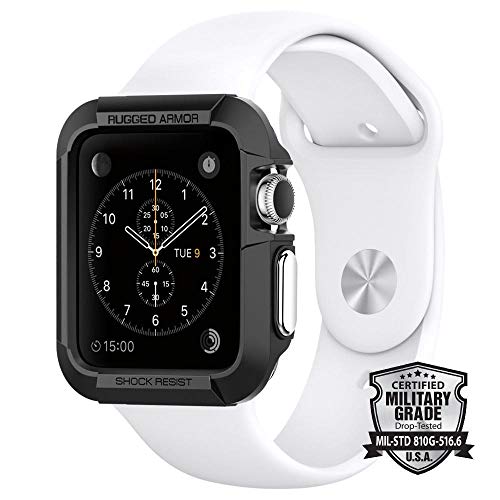 Case Original Spigen Apple Watch 42mm Rugged Armor Black