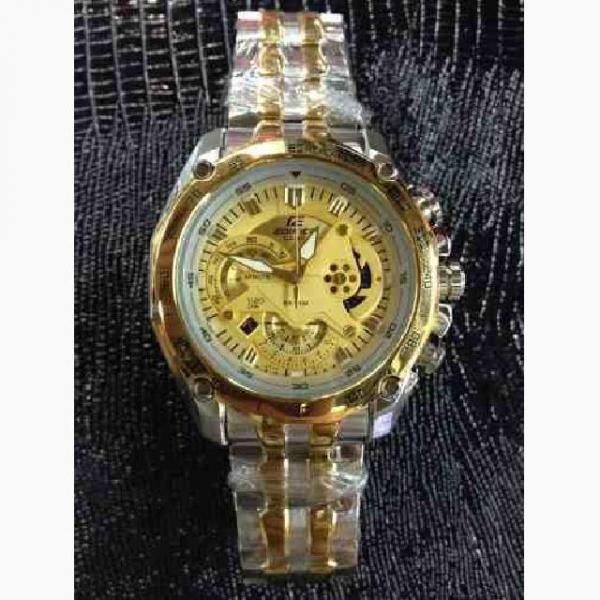 Casio Edifice Dourado Misto FUNDO AMARELO