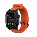 Caso impermeável para Apple Watch Banda 4 iWatch Bandas Strap Silicone 44 milímetros 40 milímetros Pulseira relógio inteligente Acessórios