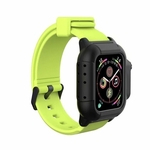 Caso impermeável para Apple Watch Banda 4 iWatch Bandas Strap Silicone 44 milímetros 40 milímetros Pulseira relógio inteligente Acessórios