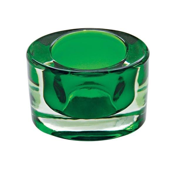 Castiçal de Vidro Verde 8x7x6cm - Btc