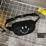 Casual Feminino Peito Bag Moda Selvagem Mensageiro Peito Bag Smiley Bolsa de Ombro