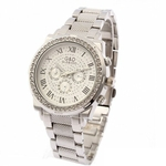 Casual Man relógios pulseira de luxo cristal de quartzo Relógios com strass Decor
