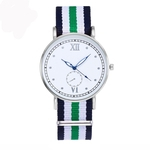 Casual rel¨®gio de pulso ¨²nico Mulheres Homens Casal Nylon Strap Quartz Analog ZLF0162