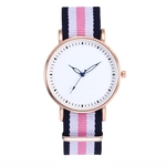 Casual rel¨®gio de pulso ¨²nico Mulheres Homens Casal Nylon Strap Quartz Analog ZLF0163