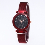 Casual Romantic Starry Sky pulso Magnet Assista Rhinestone Leather Designer Ladies Relógio