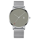 Casual Sports Men Stainless Steel Strap Round Dial Relógio De Pulso De Quartzo Analógico