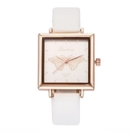 Casual Square Dial Women Butterfly Quartz Analógico Escritório De Negócios Relógio De Pulso