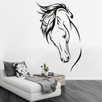 Cavalo preto Arte Da Parede Quarto Adesivos Decorativos Casa Sala de estar Papel De Parede Decalques Mural Art Poster Papel De Vinil Animal Moderno