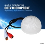 CCTV Microfone Golf Ball Forma Áudio Captura de Dispositivo de Monitoramento Alta Sensibilidade Áudio