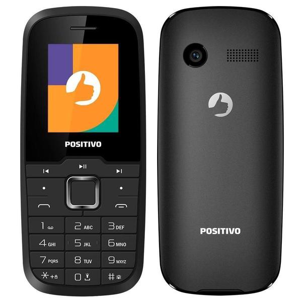 Celular Positivo P26 32 MB Dual Chip Tela 1,8" Câmera VGA Bluetooth Rádio FM Preto