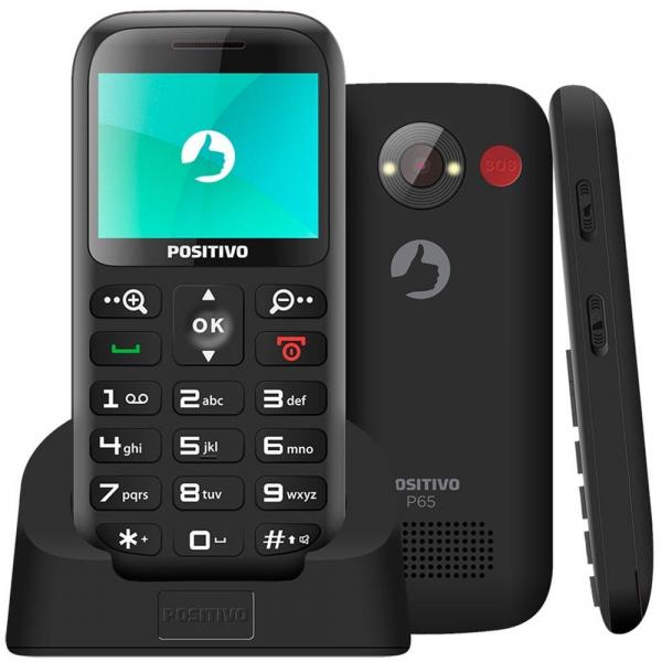 Celular Positivo P65, Dual Chip, 2.3", Câmera VGA, 32MB - Preto