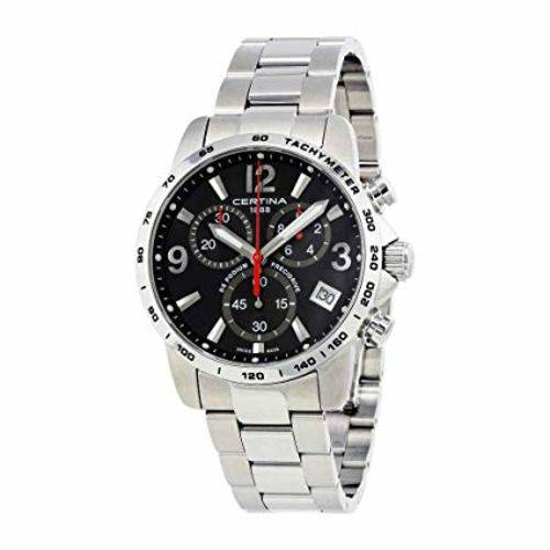 Certina Men's DS Podium 41mm Steel Bracelet & Case Quartz Black Dial Analog Watch C034.417.11.057.00