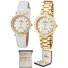 Champion Feminino Dourado 2 Aros 2 Pulseiras Cn29203h WR