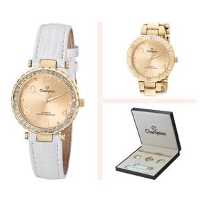 Champion Feminino Dourado 2 Pulseiras 2 Aros Wr Cn20104g