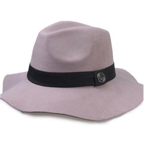 Chapéu Cinza Feminino Fedora Aba Maleável 7cm - Tam. Único