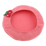 Chapéu De Boina De Lã Vintage Para Acessórios De Roupas De Boneca Blythe 1/6 Rosa