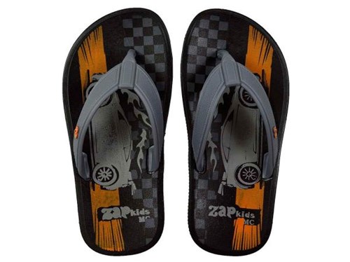 Chinelo Infantil Masculino ZAPkids MC - Preto/Cinza