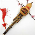Chinese Handmade Hulusi Gourd Cucurbit Flauta Ethnic Musical Instrument Tone C Chave Bb para Iniciantes Amantes de Música