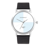 Cinta de couro na moda E12 relógio de quartzo PU Waterproof Quartz Analog Watch