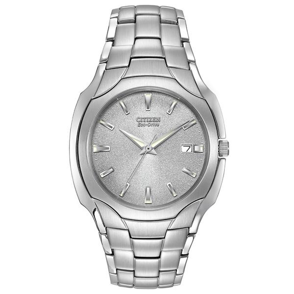 Citizen Eco-Drive Masculino Grey Dial Stainless Steel