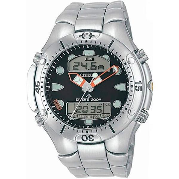 Citizen Masculino Aqualand Ii Redondo Digi-ana Pr Aco Tz10020d