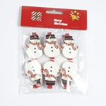 Clipes 6pcs Natal Mini clipes Clothespin Pictures Papel de madeira Nota Christmastree boneco de neve da rena de Papai Noel