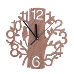 22cm Elegante Madeira Tree-forma Relógio de Parede Decoração Presente
