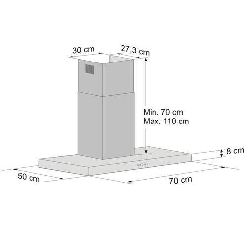 Coifa de Parede 5 Bocas Fischer 70 Cm Tradition Line Inox - 1117814151