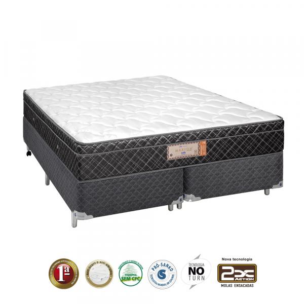 Colchão Maxion Preto e Branco 78x188x27 - Sankonfort