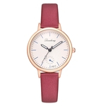 3Colors Casual Slim PU Leather Strap Women Quartz Watch Wristwatch