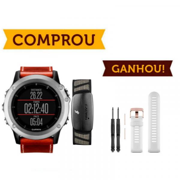 Compre Relógio Multiesporte Garmin Fenix 3 Safira e Ganhe Pulseira de Silicone Branca