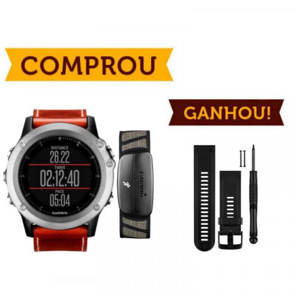 Compre Relógio Multiesporte Garmin Fenix 3 Safira e Ganhe Pulseira de Silicone Preta