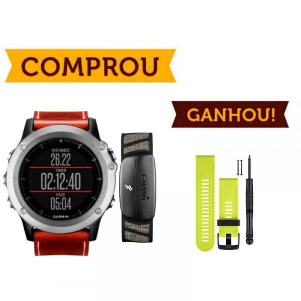 Compre Relógio Multiesporte Garmin Fenix 3 Safira e Ganhe Pulseira de Silicone Verde Claro