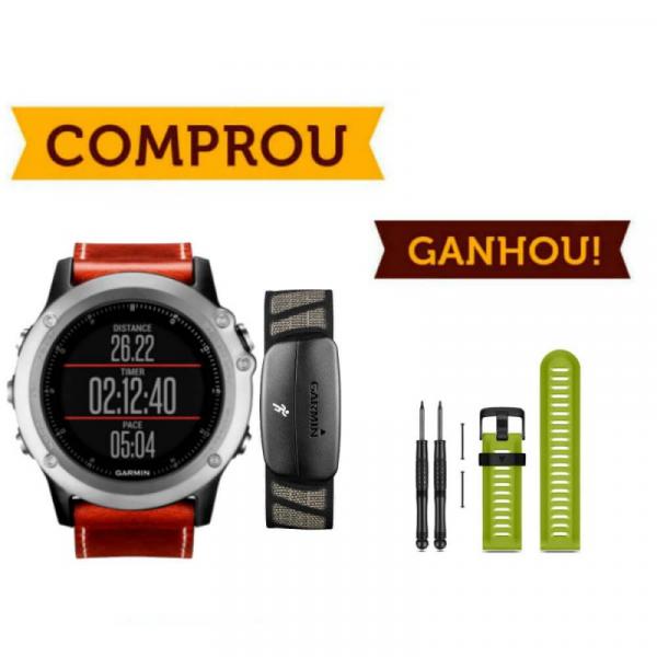 Compre Relógio Multiesporte Garmin Fenix 3 Safira e Ganhe Pulseira de Silicone Verde